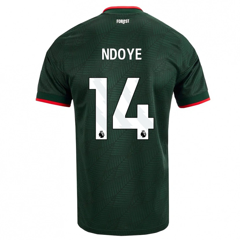 Danxen Kid Dan Ndoye #14 Dark Green Red Away Jersey 2026/27 T-Shirt