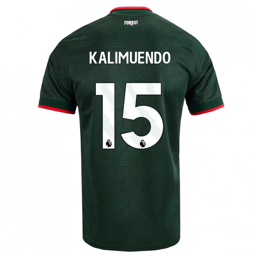 Danxen Kid Arnaud Kalimuendo #15 Dark Green Red Away Jersey 2026/27 T-Shirt