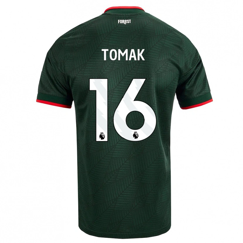 Danxen Kid Jaxon Tomak #16 Dark Green Red Away Jersey 2026/27 T-Shirt