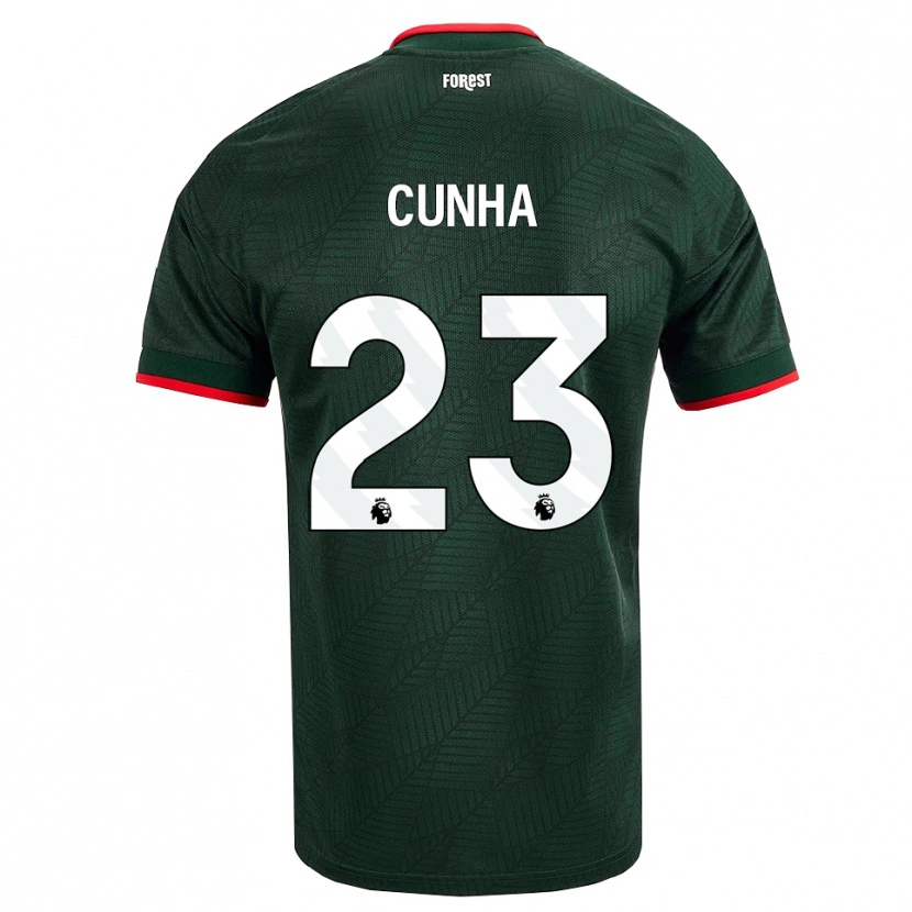 Danxen Kid Jair Cunha #23 Dark Green Red Away Jersey 2026/27 T-Shirt