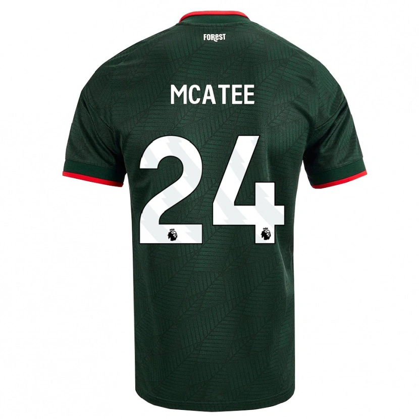 Danxen Kid James Mcatee #24 Dark Green Red Away Jersey 2026/27 T-Shirt