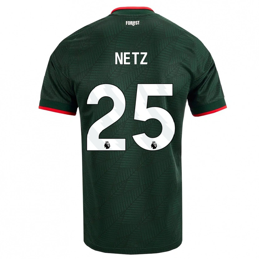 Danxen Kid Luca Netz #25 Dark Green Red Away Jersey 2026/27 T-Shirt
