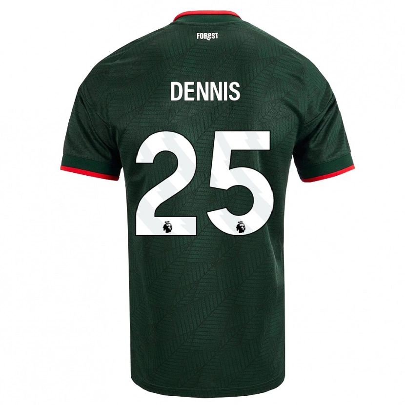 Danxen Kid Emmanuel Dennis #25 Dark Green Red Away Jersey 2026/27 T-Shirt
