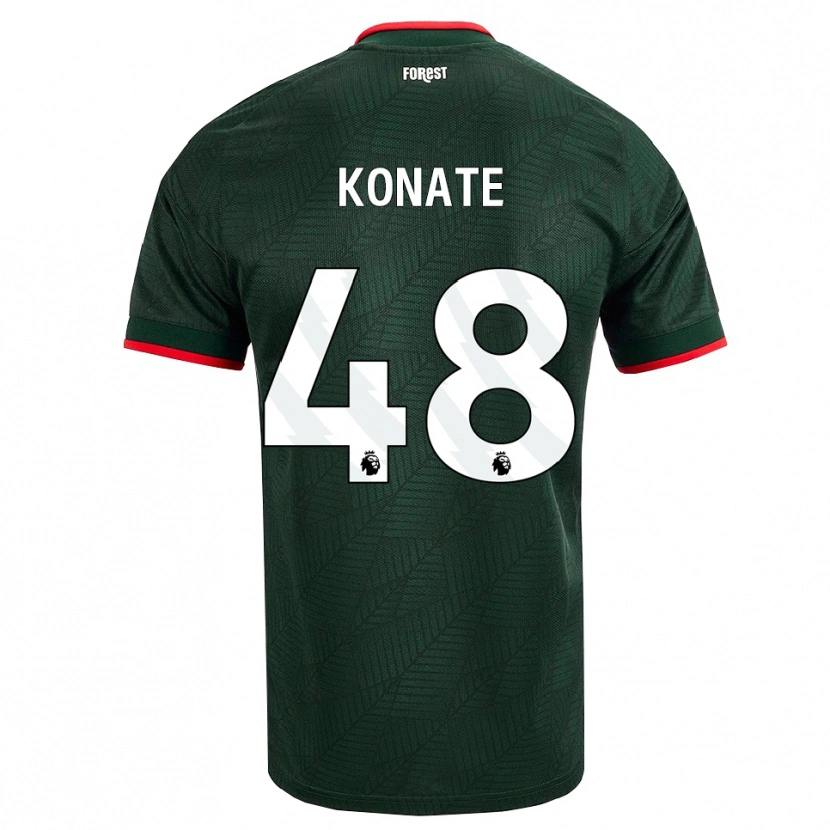 Danxen Kid Ateef Konaté #48 Dark Green Red Away Jersey 2026/27 T-Shirt
