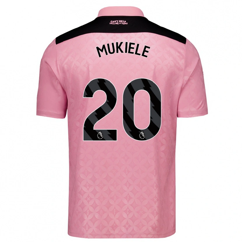 Danxen Kid Nordi Mukiele #20 Light Pink Black Away Jersey 2026/27 T-Shirt