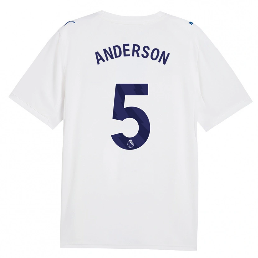Danxen Kid Elliot Anderson #5 Navy White Third Jersey 2026/27 T-Shirt