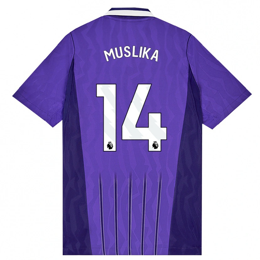 Danxen Kid Armend Muslika #14 Purple White Third Jersey 2026/27 T-Shirt