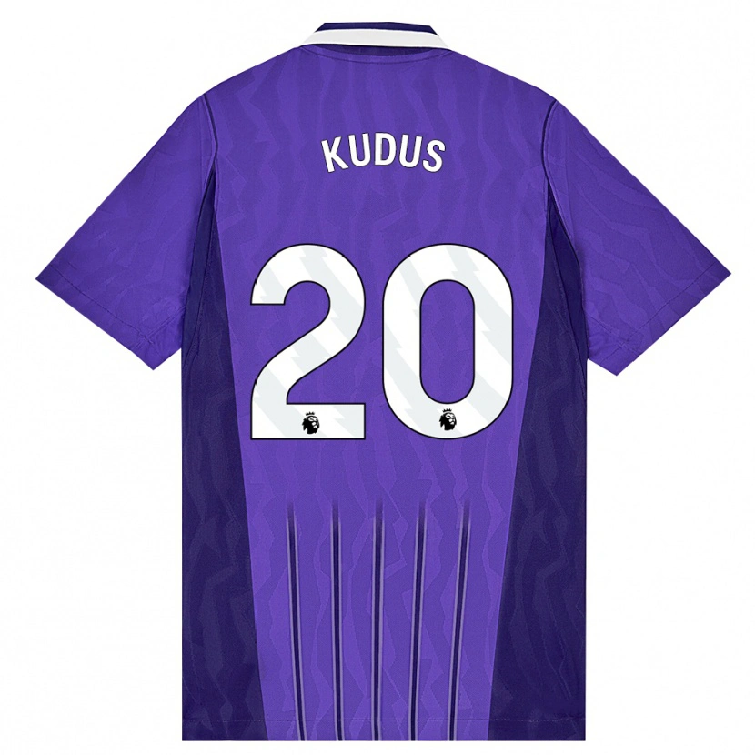 Danxen Kid Mohammed Kudus #20 Purple White Third Jersey 2026/27 T-Shirt