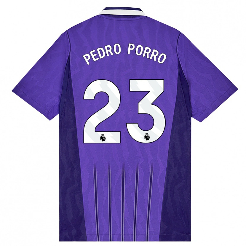 Danxen Kid Pedro Porro #23 Purple White Third Jersey 2026/27 T-Shirt
