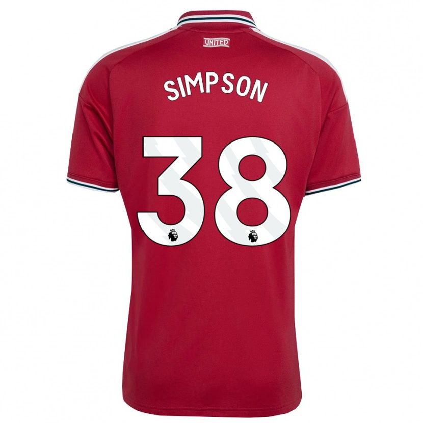 Danxen Men Jess Simpson #38 Red Yellow White Home Jersey 2026/27 T-Shirt