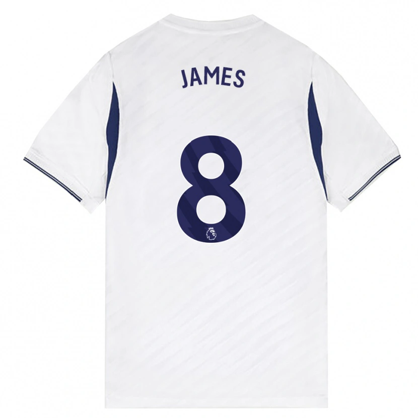 Danxen Men Angharad James #8 White Red Purple Home Jersey 2026/27 T-Shirt