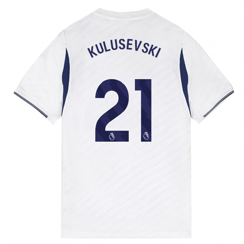 Danxen Men Dejan Kulusevski #21 White Red Purple Home Jersey 2026/27 T-Shirt