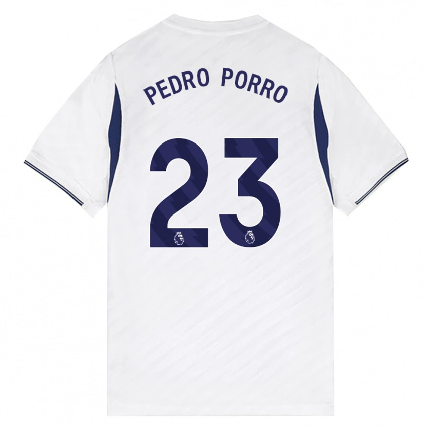 Danxen Men Pedro Porro #23 White Red Purple Home Jersey 2026/27 T-Shirt
