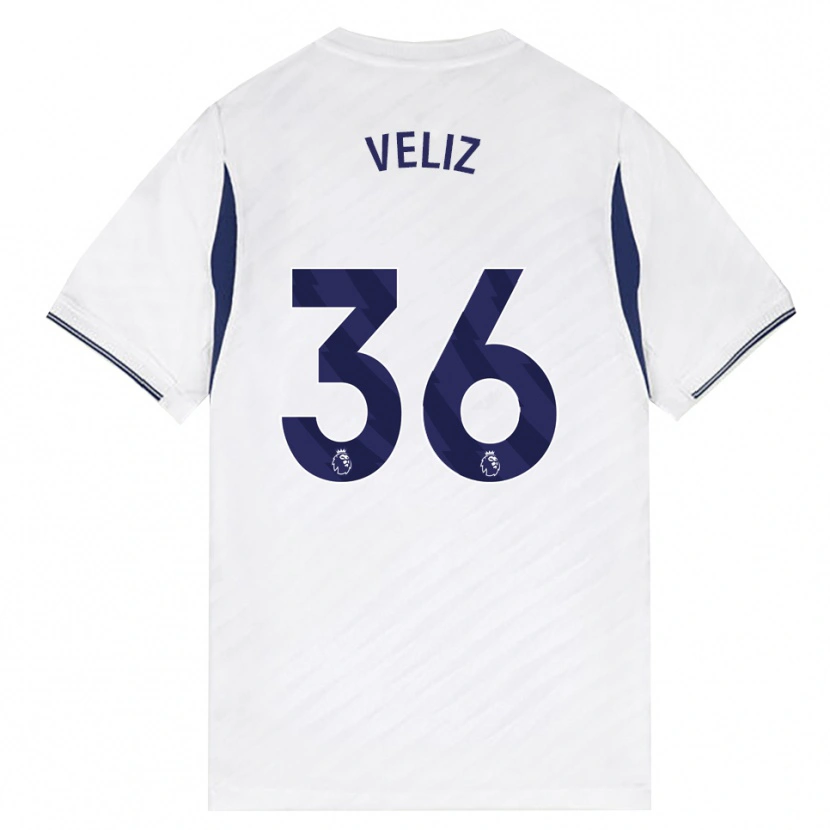 Danxen Men Alejo Véliz #36 White Red Purple Home Jersey 2026/27 T-Shirt
