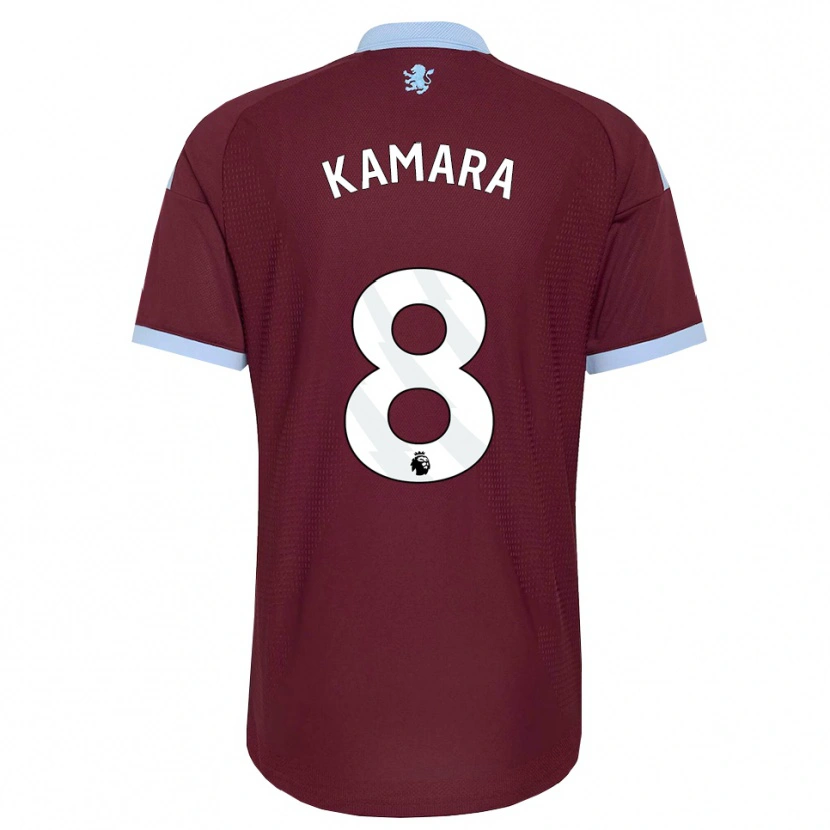 Danxen Men Boubacar Kamara #8 Cornflower Blue Burgundy Home Jersey 2026/27 T-Shirt