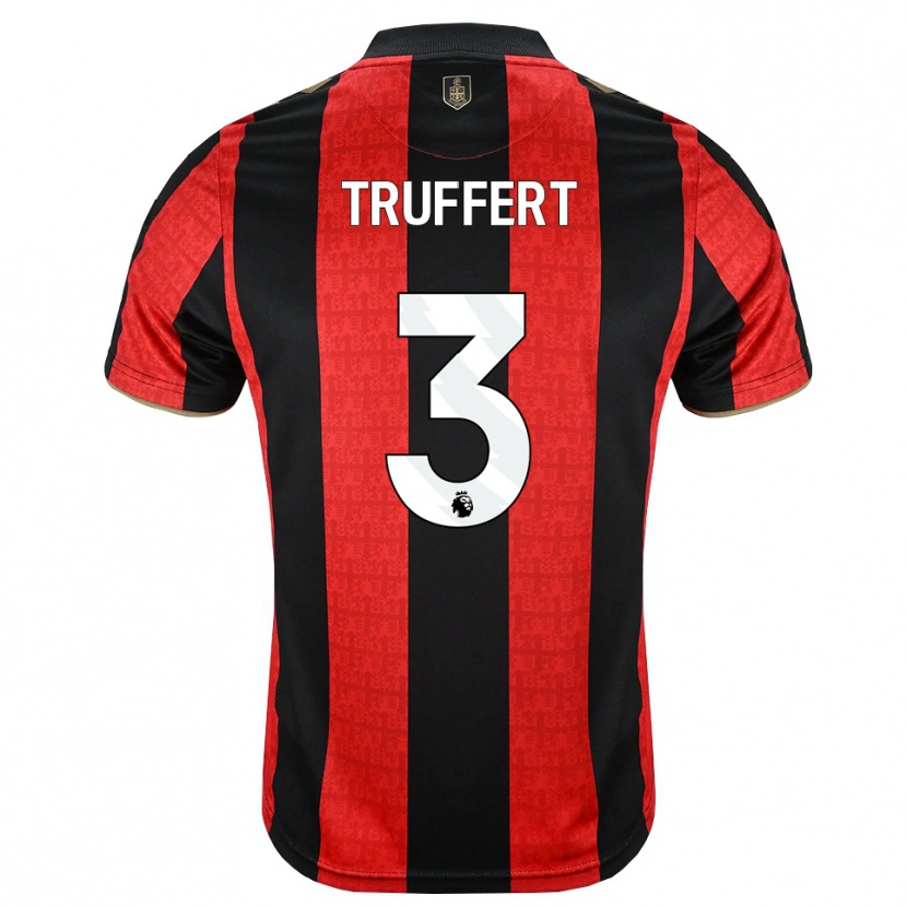 Danxen Men Adrien Truffert #3 Goldenrod Red Black Home Jersey 2026/27 T-Shirt