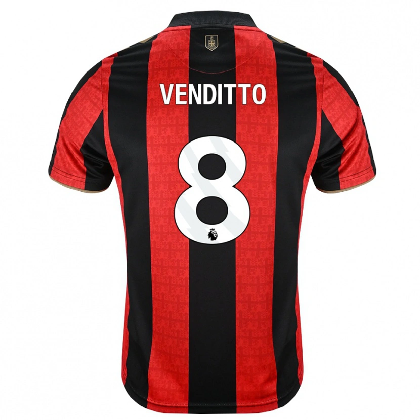 Danxen Men Olivia Venditto #8 Goldenrod Red Black Home Jersey 2026/27 T-Shirt