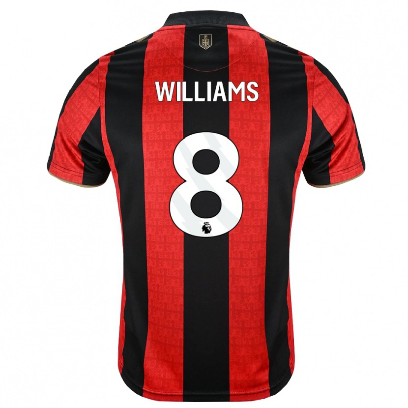 Danxen Men Phoebe Williams #8 Goldenrod Red Black Home Jersey 2026/27 T-Shirt
