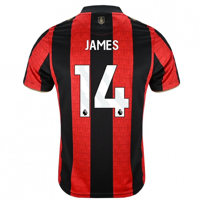 Danxen Men Katie James #14 Goldenrod Red Black Home Jersey 2026/27 T-Shirt