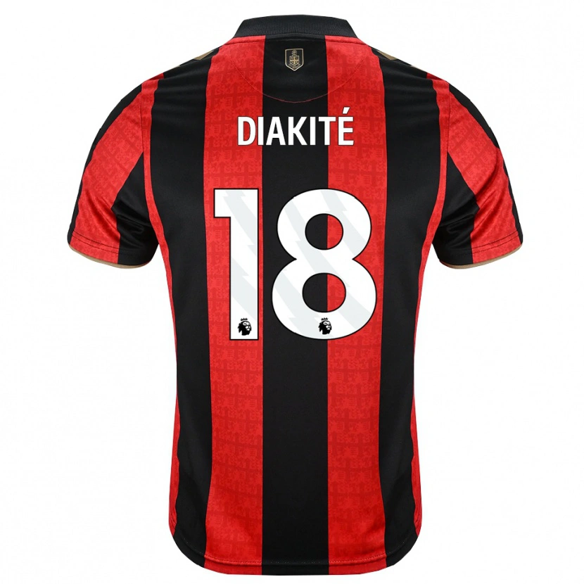 Danxen Men Bafodé Diakité #18 Goldenrod Red Black Home Jersey 2026/27 T-Shirt