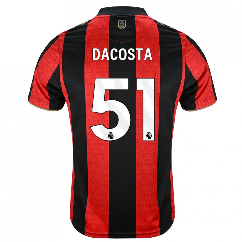 Danxen Men Malcom Dacosta González #51 Goldenrod Red Black Home Jersey 2026/27 T-Shirt