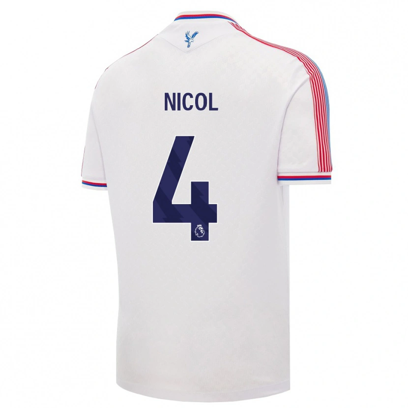Danxen Men Leigh Nicol #4 White Red Blue Home Jersey 2026/27 T-Shirt
