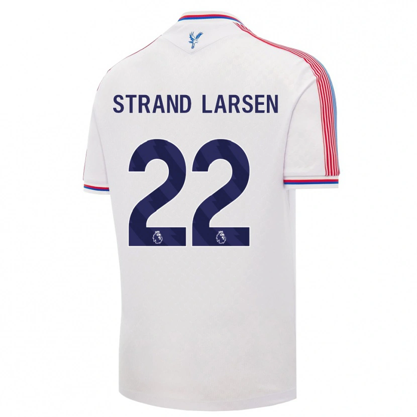 Danxen Men Jørgen Strand Larsen #22 White Red Blue Home Jersey 2026/27 T-Shirt