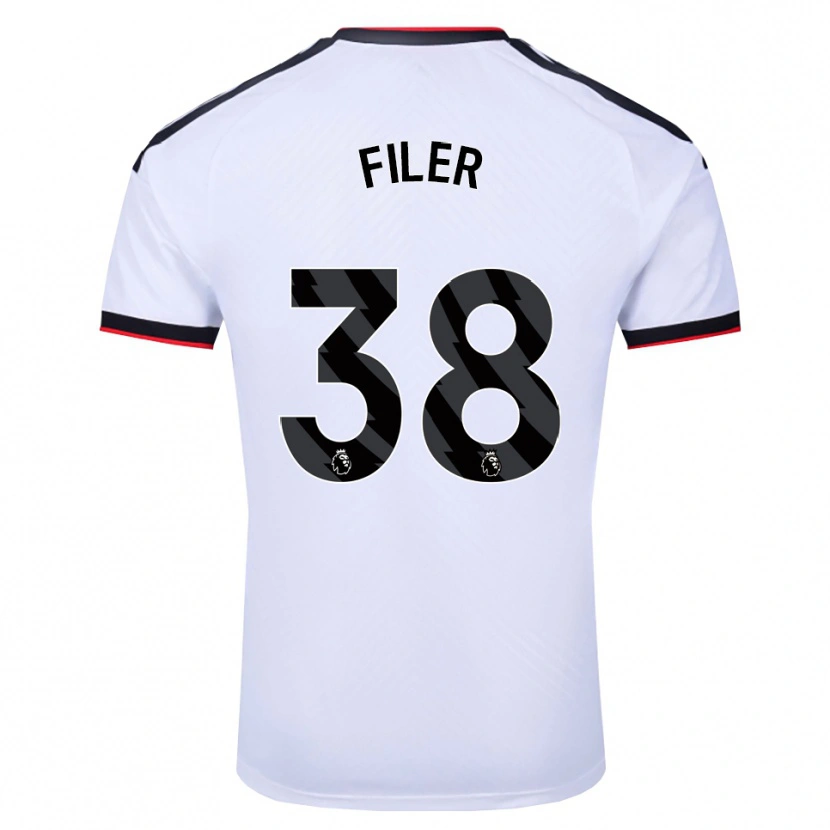 Danxen Men Maddie Filer #38 White Black Red Home Jersey 2026/27 T-Shirt