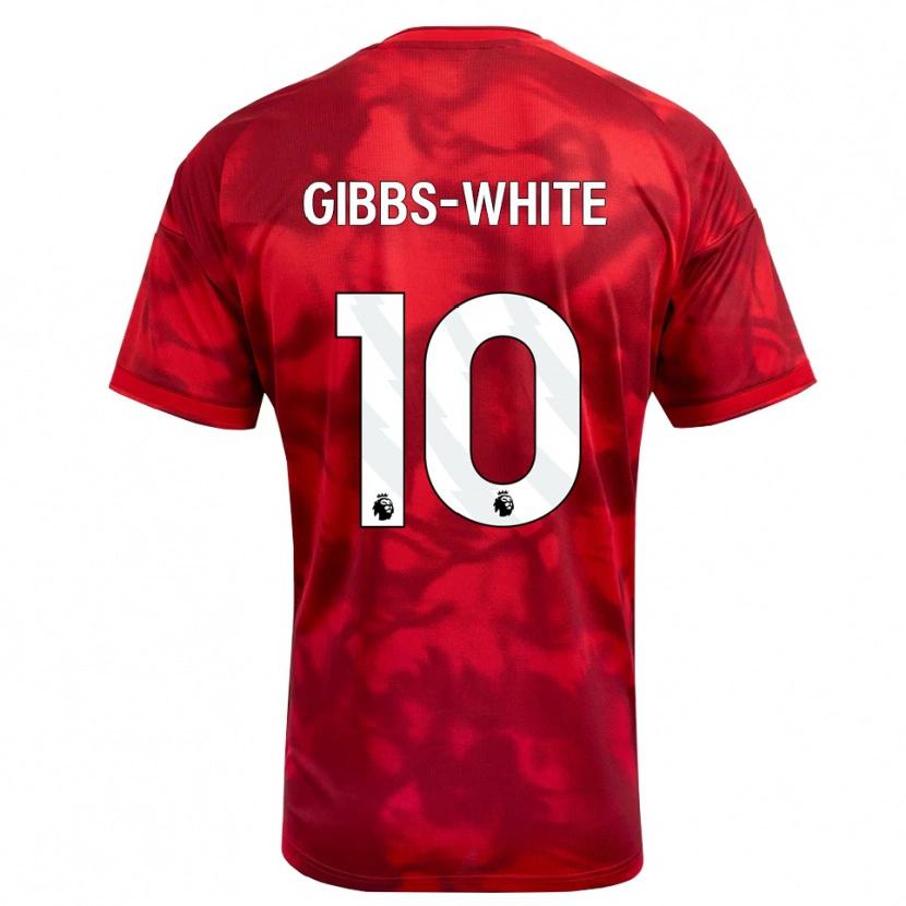 Danxen Men Morgan Gibbs-White #10 Crimson White Home Jersey 2026/27 T-Shirt