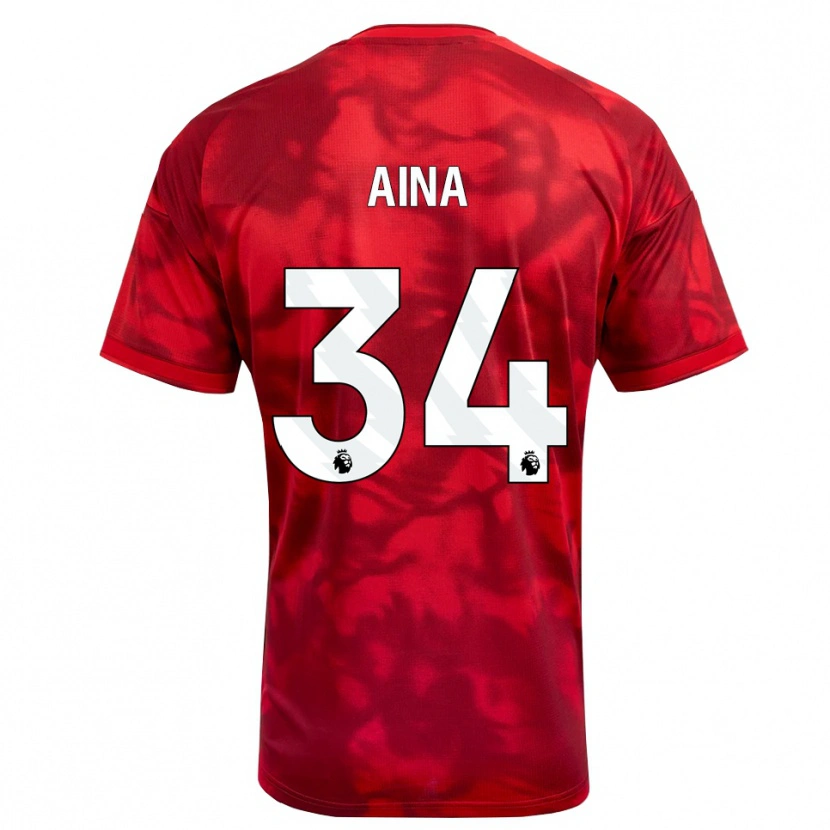 Danxen Men Ola Aina #34 Crimson White Home Jersey 2026/27 T-Shirt
