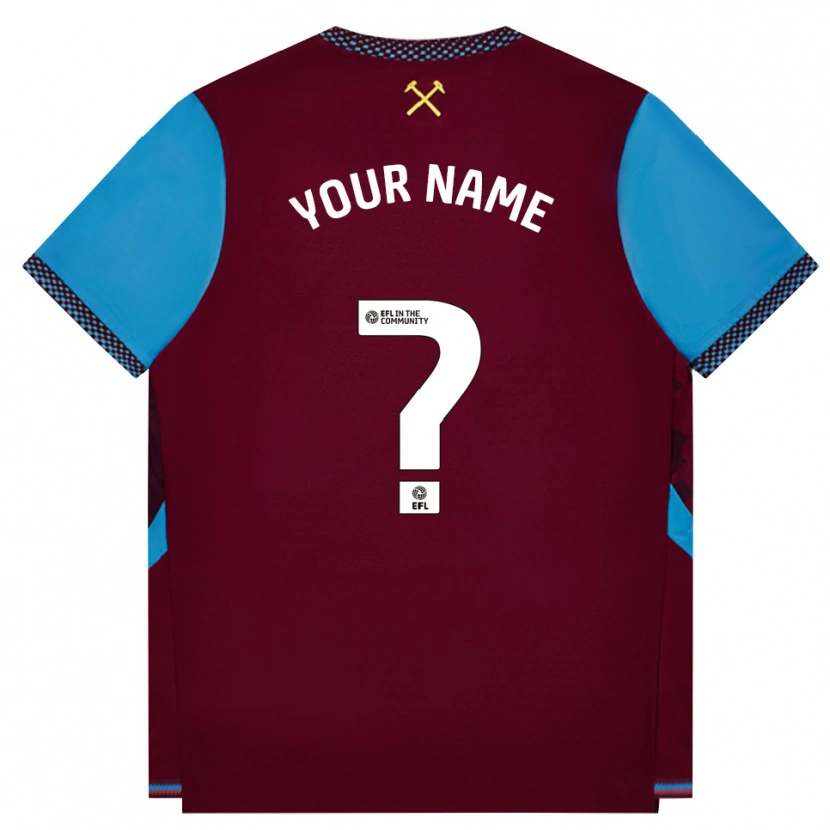 Danxen Men Your Name #0 Burgundy Cornflower Blue Home Jersey 2026/27 T-Shirt