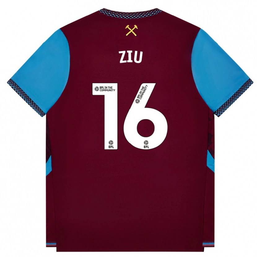 Danxen Men Jessica Ziu #16 Burgundy Cornflower Blue Home Jersey 2026/27 T-Shirt