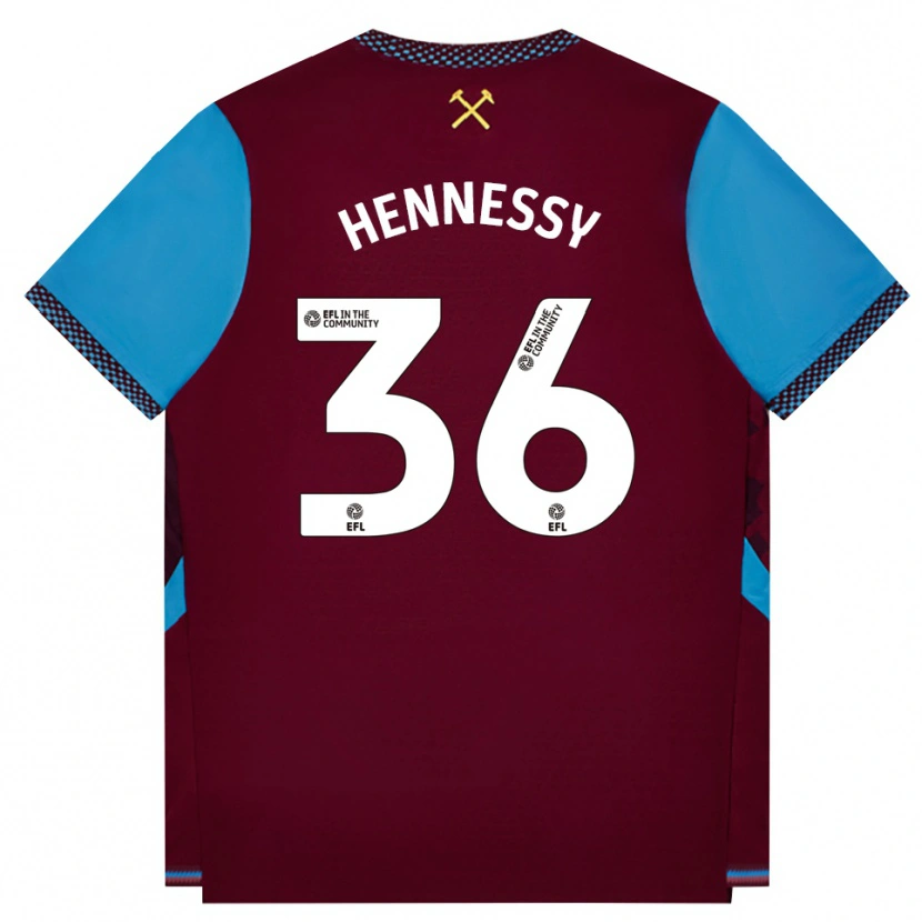 Danxen Men Alexandra Hennessy #36 Burgundy Cornflower Blue Home Jersey 2026/27 T-Shirt