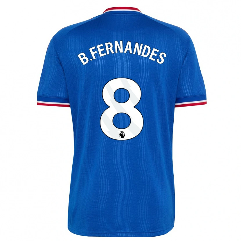 Danxen Men Bruno Fernandes #8 Blue White Red Away Jersey 2026/27 T-Shirt