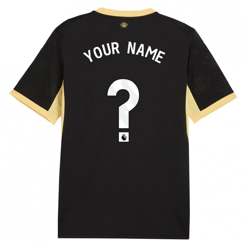 Danxen Men Your Name #0 Black Yellow Away Jersey 2026/27 T-Shirt