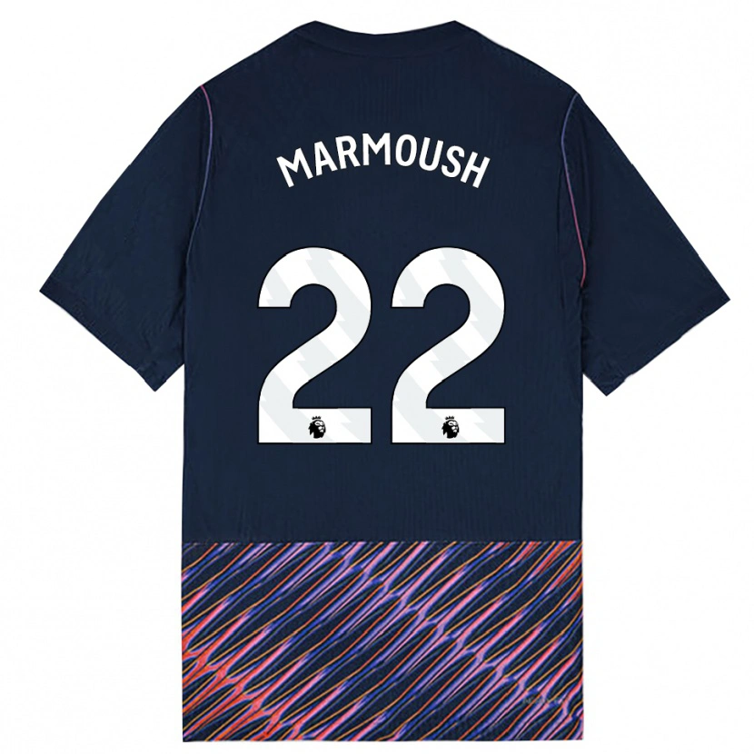 Danxen Men Omar Marmoush #22 Royal Blue White Away Jersey 2026/27 T-Shirt