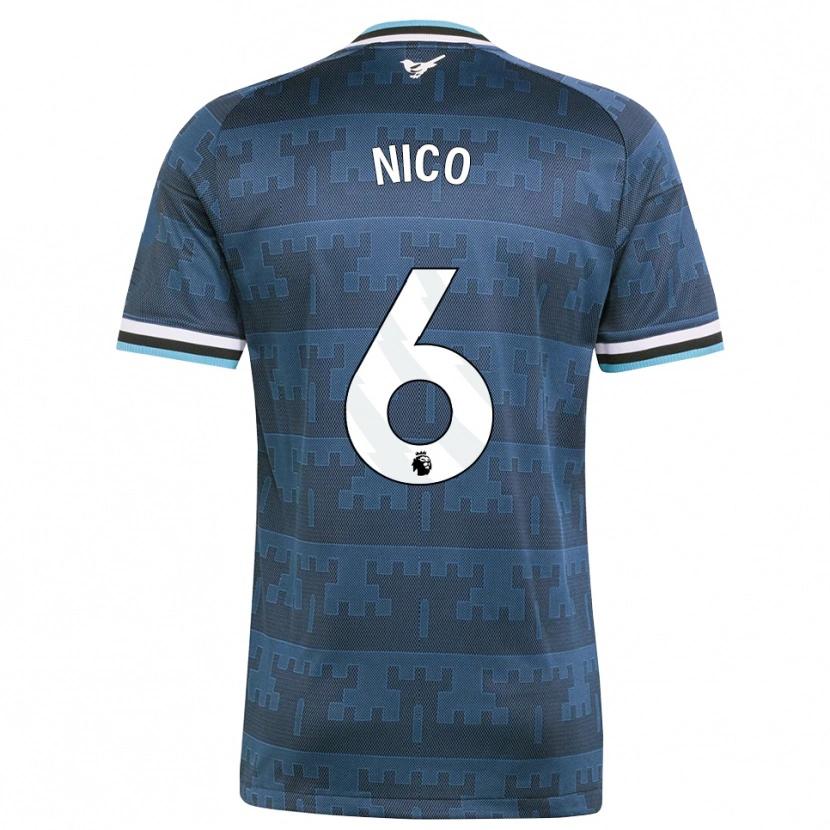 Danxen Men Nico González #6 Yellow Black Blue Away Jersey 2026/27 T-Shirt
