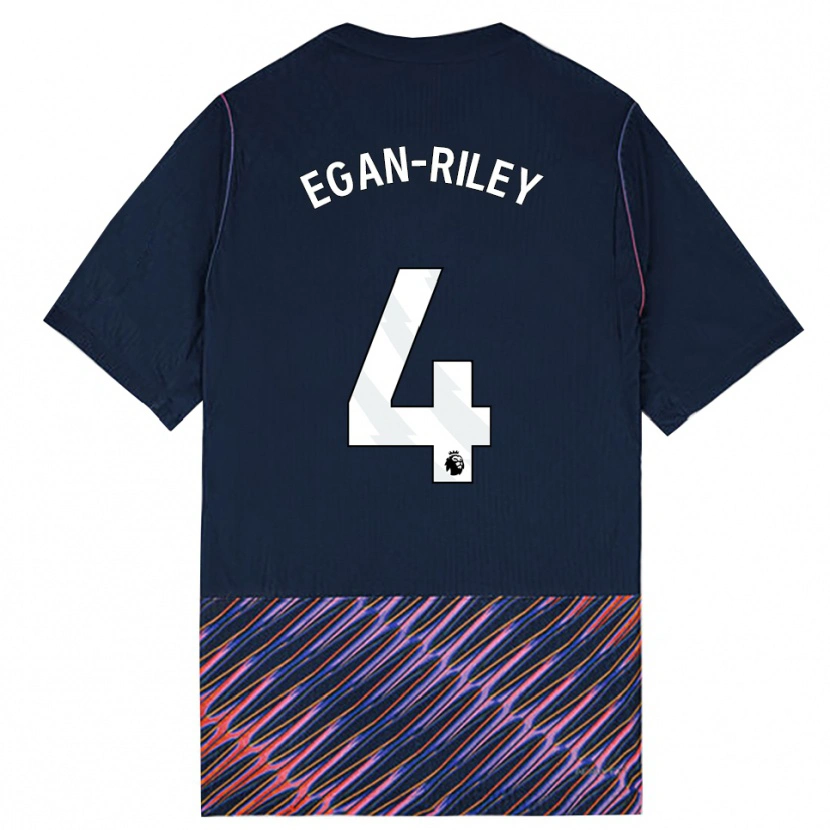 Danxen Men Roman Egan-Riley #4 Royal Blue White Away Jersey 2026/27 T-Shirt