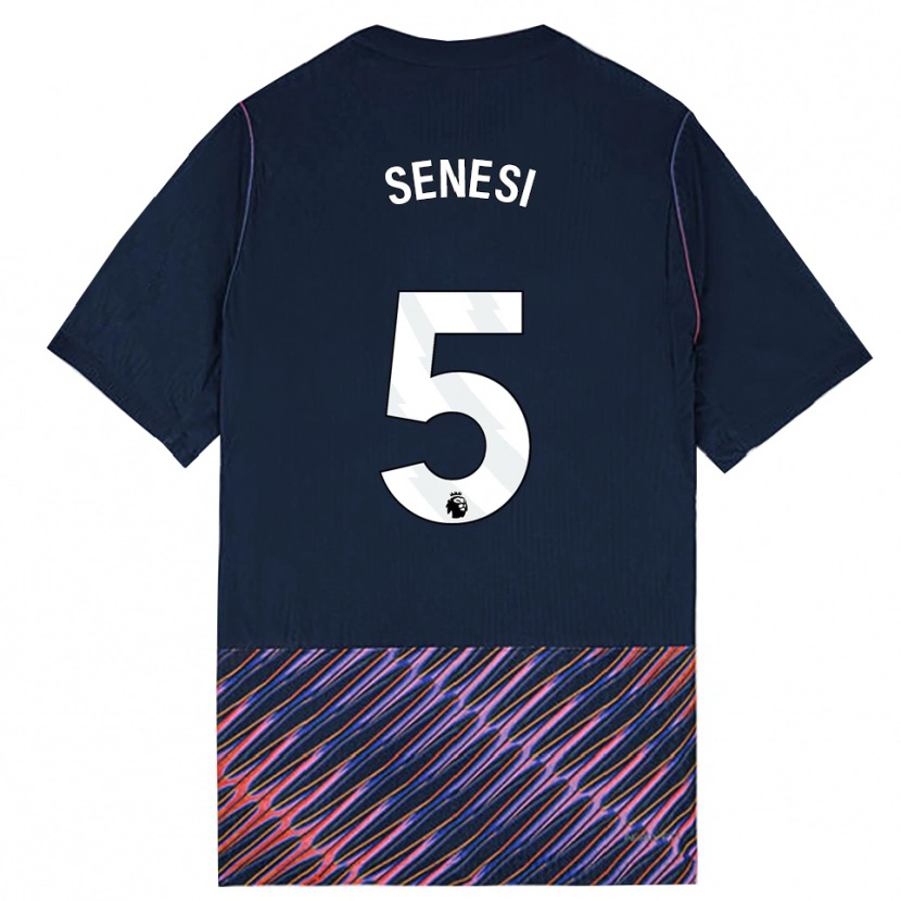Danxen Men Marcos Senesi #5 Royal Blue White Away Jersey 2026/27 T-Shirt