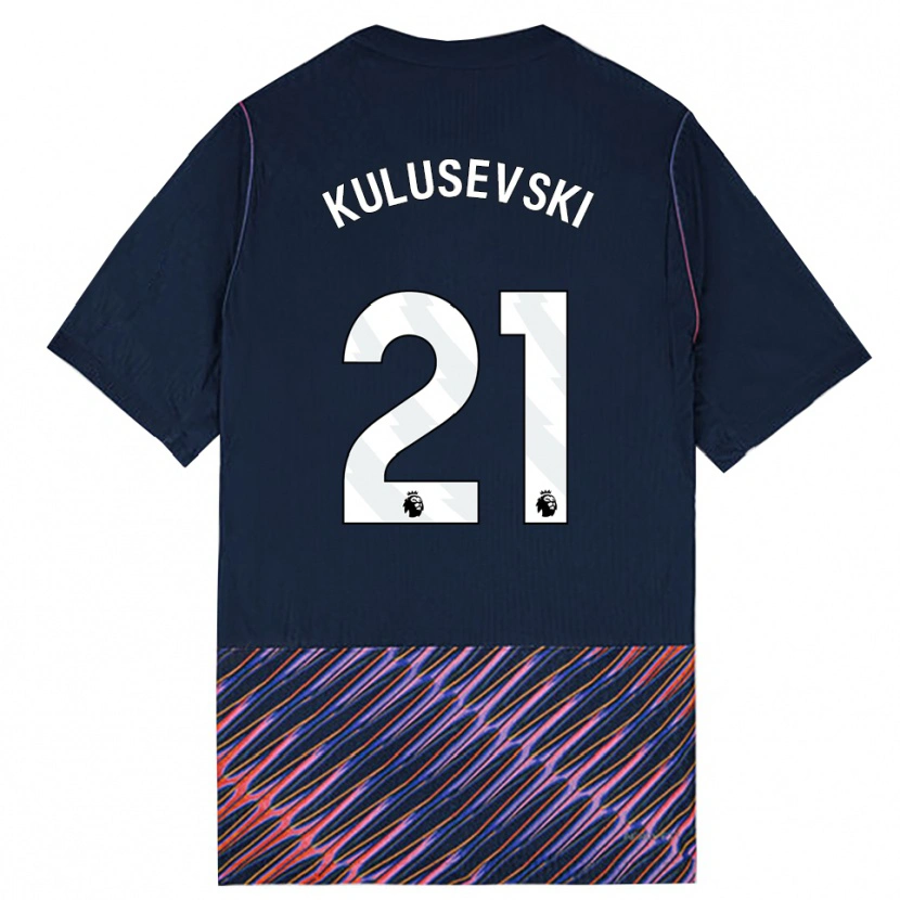 Danxen Men Dejan Kulusevski #21 Royal Blue White Away Jersey 2026/27 T-Shirt