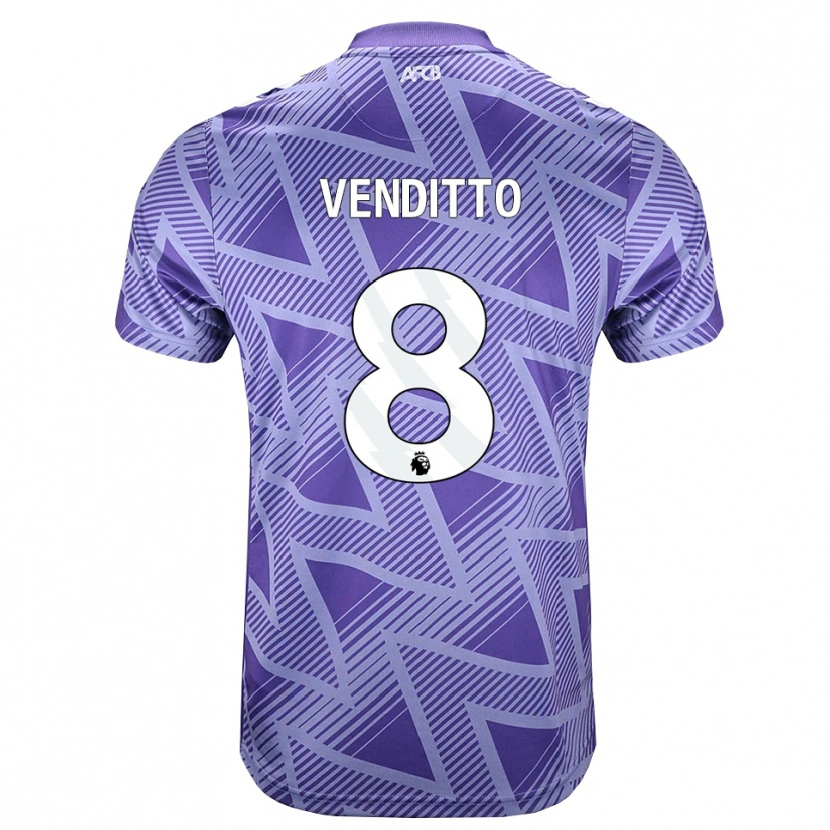 Danxen Men Olivia Venditto #8 Palevioletred White Away Jersey 2026/27 T-Shirt