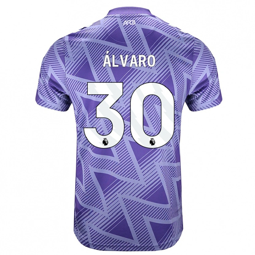 Danxen Men Álvaro Rodríguez #30 Palevioletred White Away Jersey 2026/27 T-Shirt
