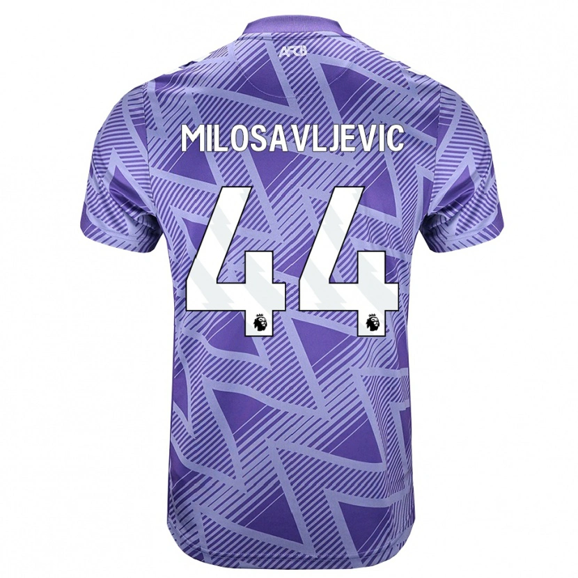 Danxen Men Veljko Milosavljevic #44 Palevioletred White Away Jersey 2026/27 T-Shirt