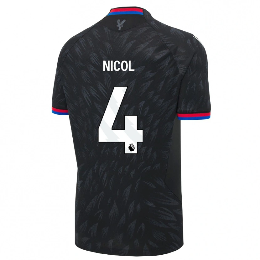Danxen Men Leigh Nicol #4 Black Blue Red Away Jersey 2026/27 T-Shirt