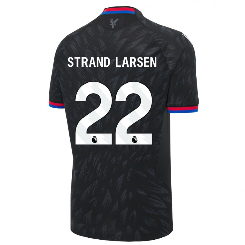 Danxen Men Jørgen Strand Larsen #22 Black Blue Red Away Jersey 2026/27 T-Shirt