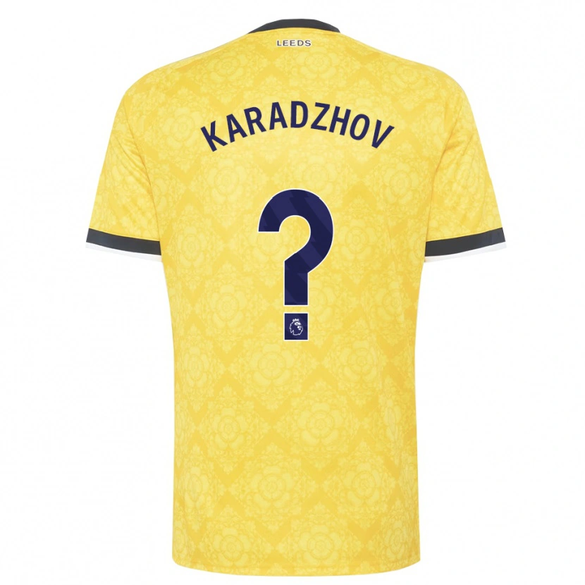 Danxen Men Viktor Karadzhov #0 Yellow White Black Away Jersey 2026/27 T-Shirt