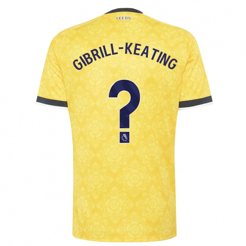 Danxen Men Sian Gibrill-Keating #0 Yellow White Black Away Jersey 2026/27 T-Shirt