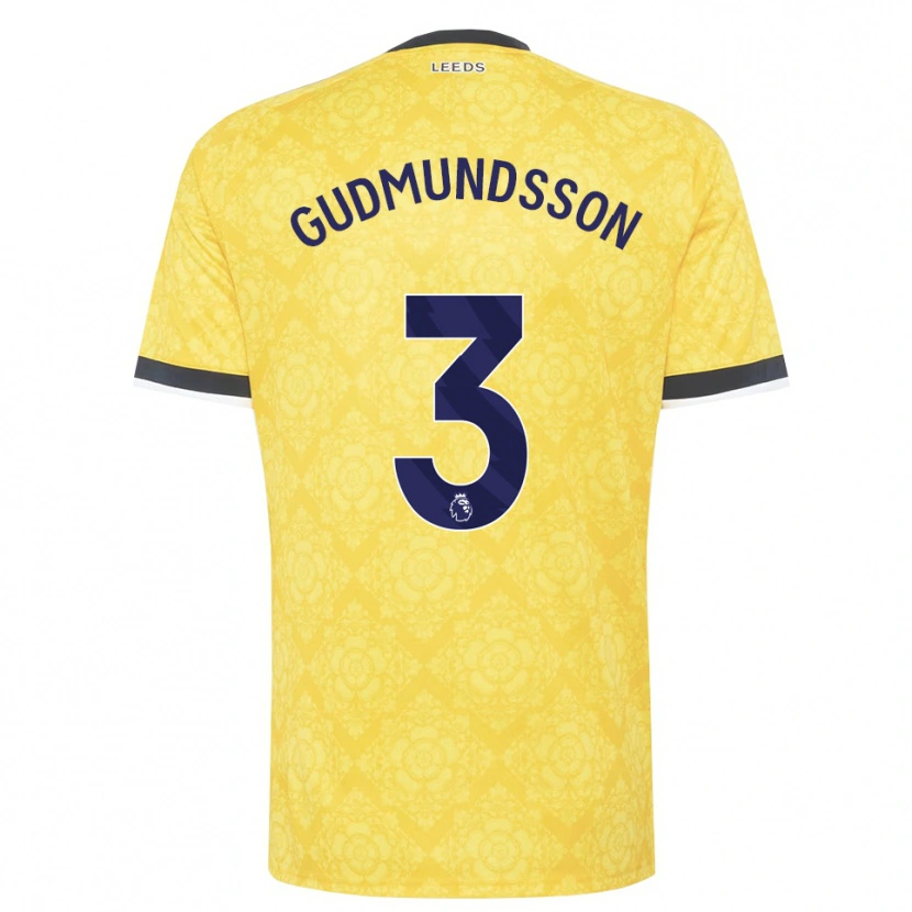 Danxen Men Gabriel Gudmundsson #3 Yellow White Black Away Jersey 2026/27 T-Shirt