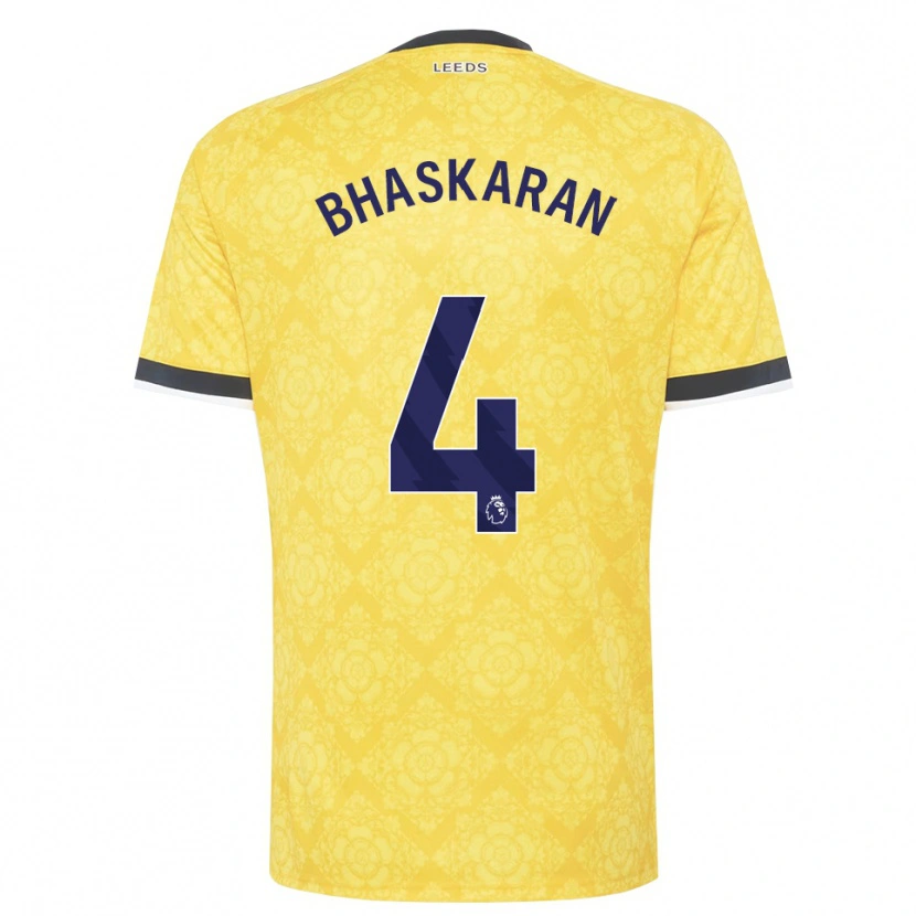 Danxen Men Joe Bhaskaran #4 Yellow White Black Away Jersey 2026/27 T-Shirt
