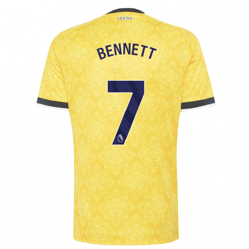 Danxen Men Oliver Bennett #7 Yellow White Black Away Jersey 2026/27 T-Shirt